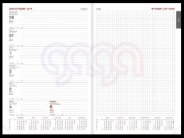 Kalendarz Vivella A4 Tygodniowy z notesem 216 A4TNB czarny 2025 WOKÓŁ NAS