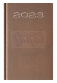 Kalendarz A-6 Notesowy CLASSIC książkowy (C4), 23 - złoty linea 2025 TELEGRAPH