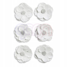 Kwiaty papierowe CLEMATIS, biały 6 szt. 252014