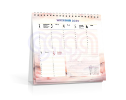 Kalendarz szkolny biurkowy kwadrat 2024/25 stojący z planem lekcji 18x18cm