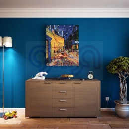 Malowanie po numerach Nocna Kawiarnia W Arles. Van Gogh BEZ RAMY 40x50cm