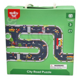 Puzzle dla Dzieci Autostrada Makieta 21 el. Certyfikat FSC