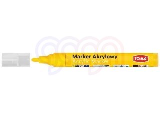 Marker akrylowy, fibrowa końcówka okrągła 2-5mm, żółty TO-402 Toma