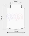 Mata pod krzesło DOTTS na podłogę 140x100 miękka ergonomiczna