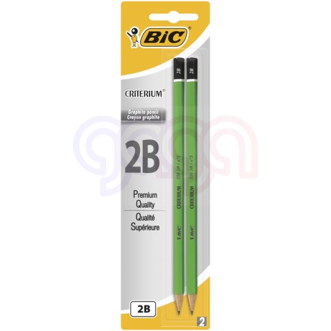 Ołówek bez gumki BIC Criterium 550 2B Blister 2szt, 861126