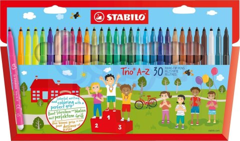 Flamastry TRIO A-Z etui kartonowe 30 szt. 378/1-30-01 STABILO